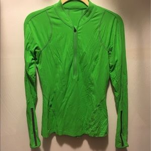 Lululemon Neon Lime Green Half Zip Pullover